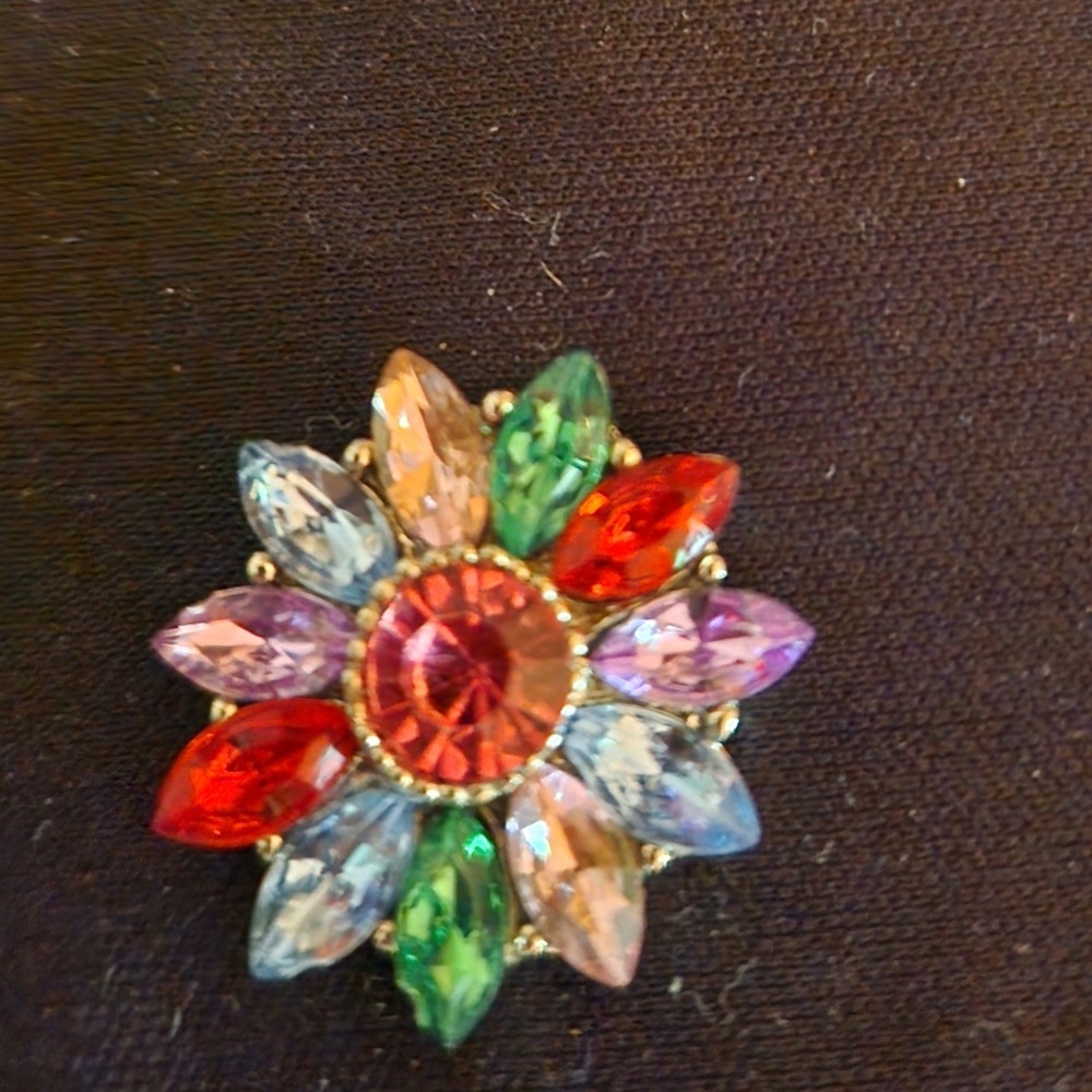 Snap Button Jewelry Colored Flower
